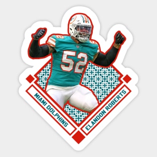 ELANDON ROBERTS MIAMI DOLPHINS Sticker